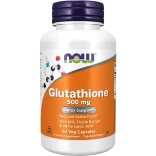NOW Glutathione 500 mg 60 Veg Capsules