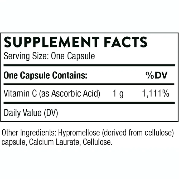 Thorne Ascorbic Acid 60 Capsule