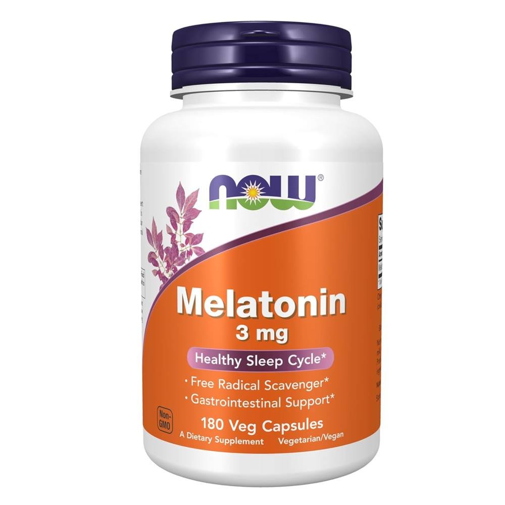 NOW Foods, Melatonin, 3 mg 60 Veg Capsules