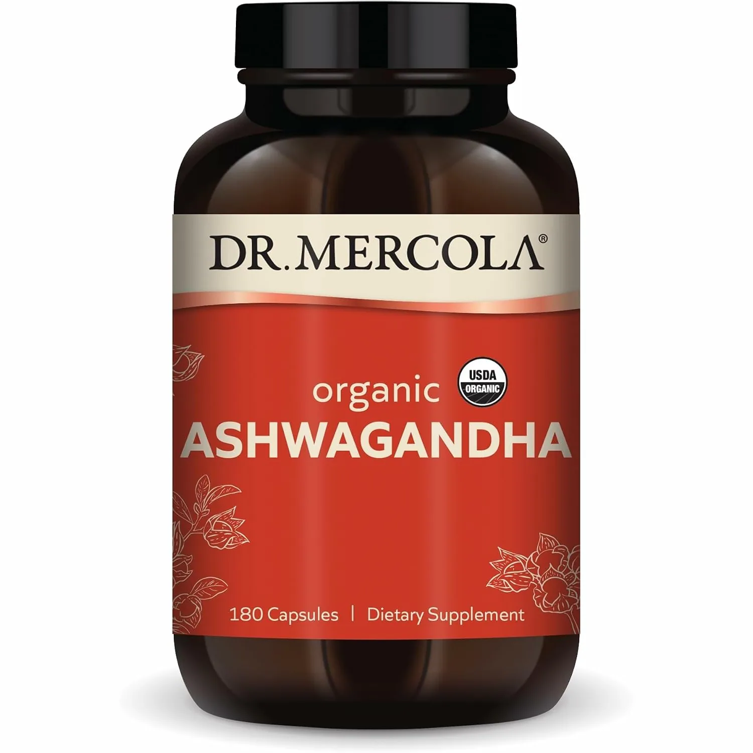 Dr. Mercola Organic Ashwagandha 400mg - 180 Capsules 180 Capsules