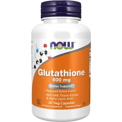 NOW Glutathione 500 mg 60 Veg Capsules Glutathione 500 mg - 60 Veg Capsules