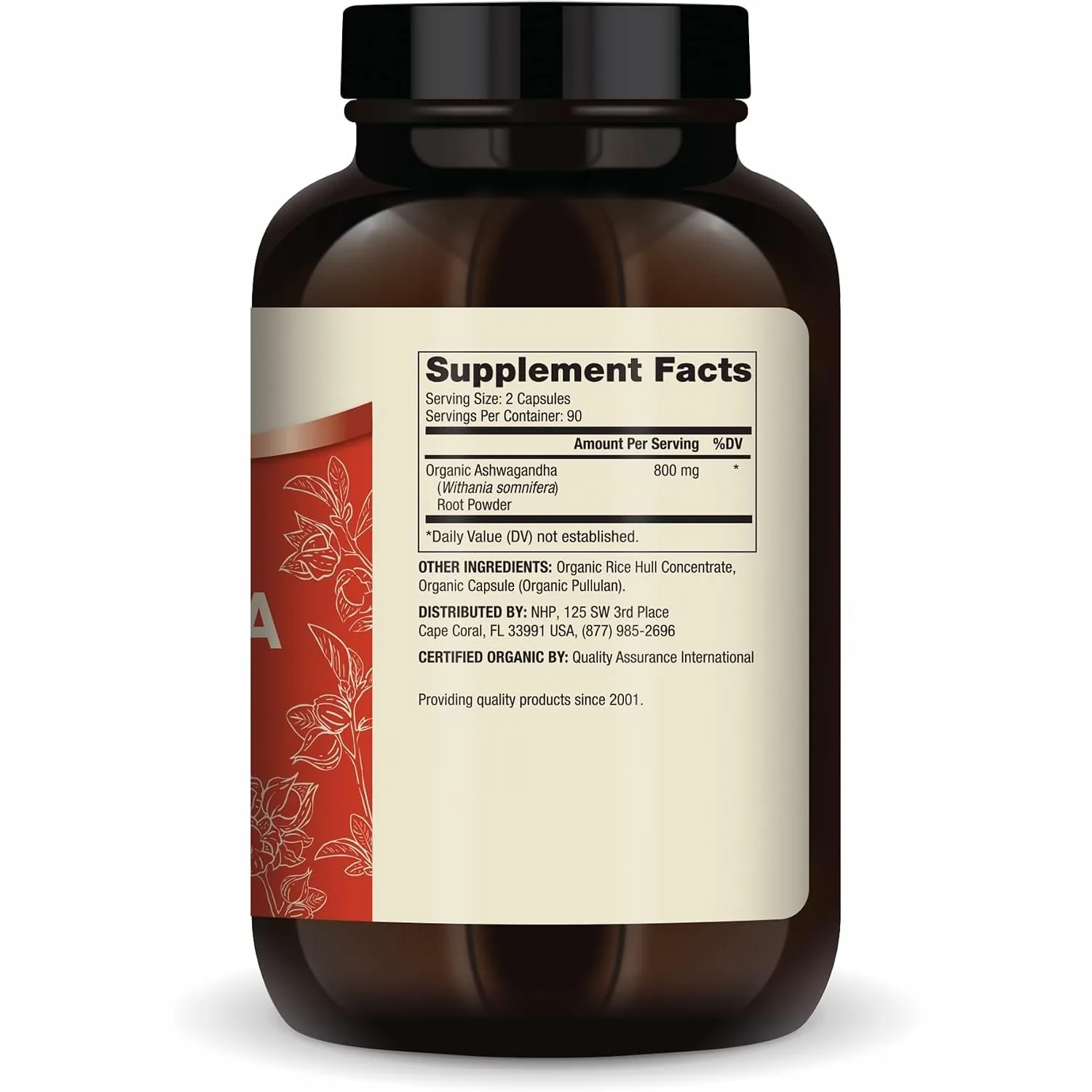 Dr. Mercola Organic Ashwagandha 400mg - 180 Capsules