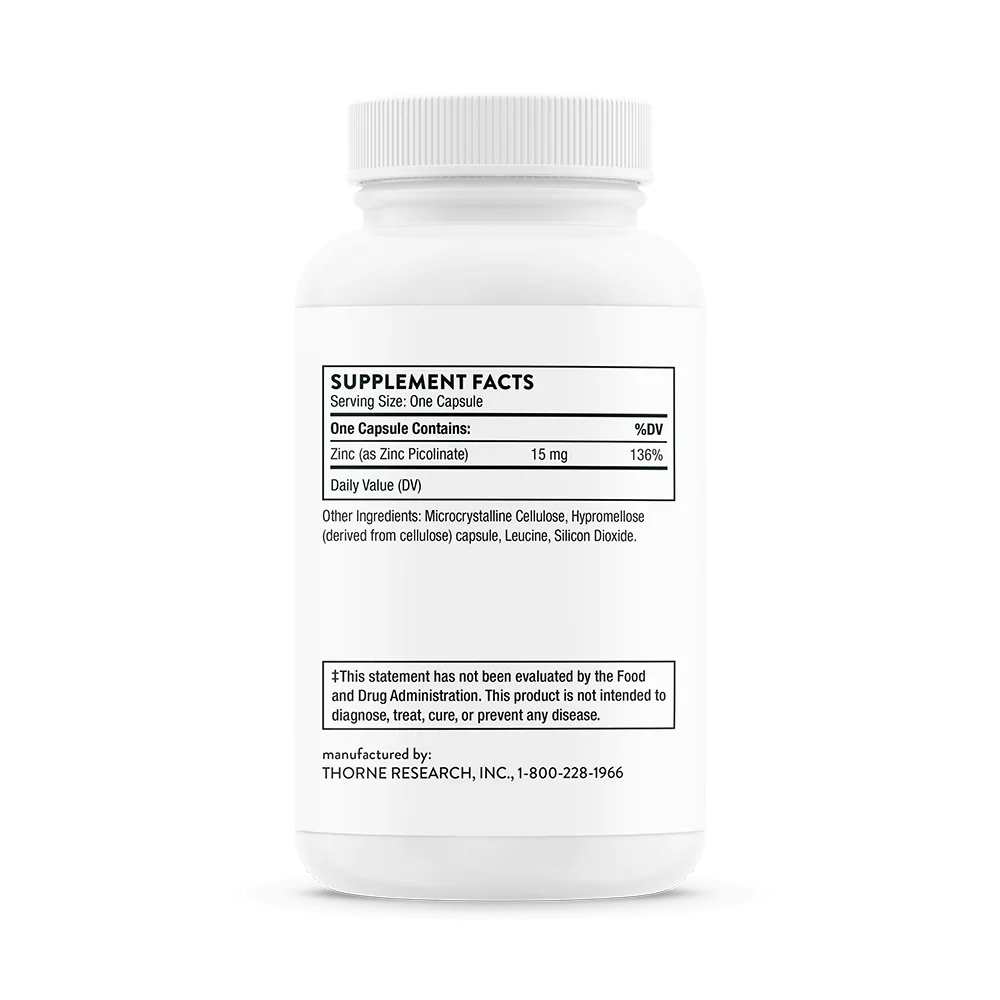 Thorne Zinc Picolinate 15 mg