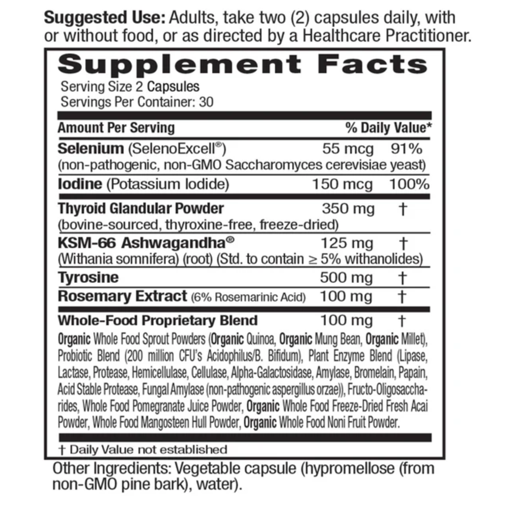 Emerald Laboratories Thyroid Health 60 Vegetable Capsules