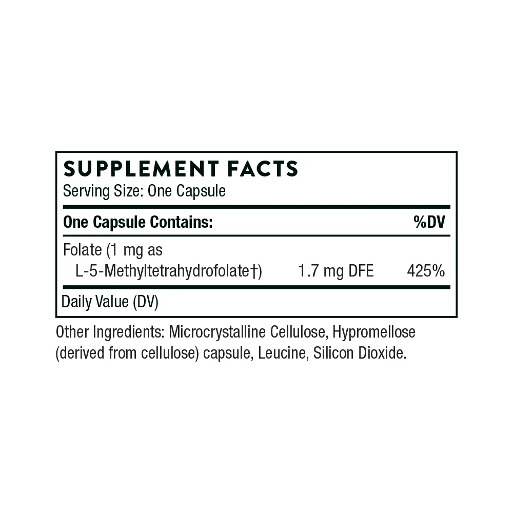 Thorne 5-MTHF 1 mg 60 Cap