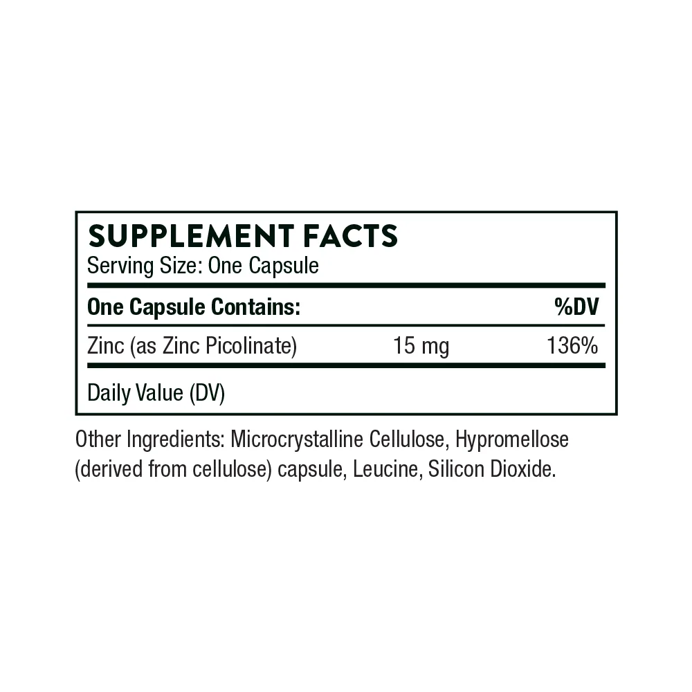 Thorne Zinc Picolinate 15 mg