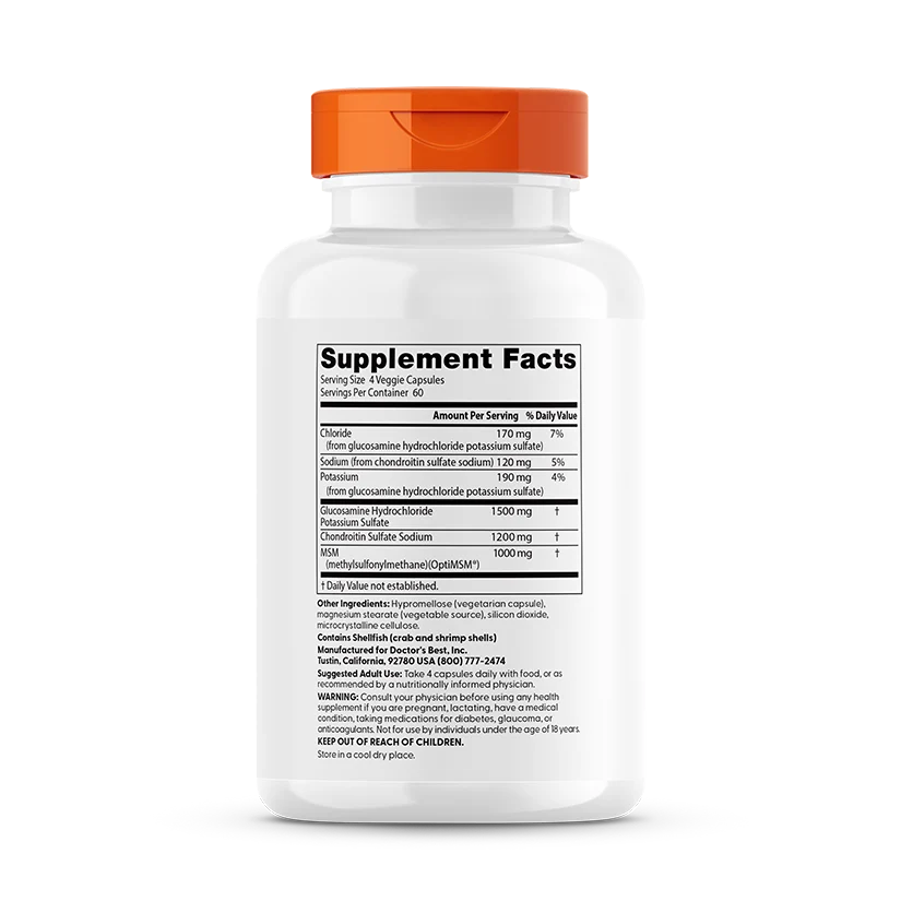 Doctor's Best Glucosamine Chondroitin MSM 120 Capsules